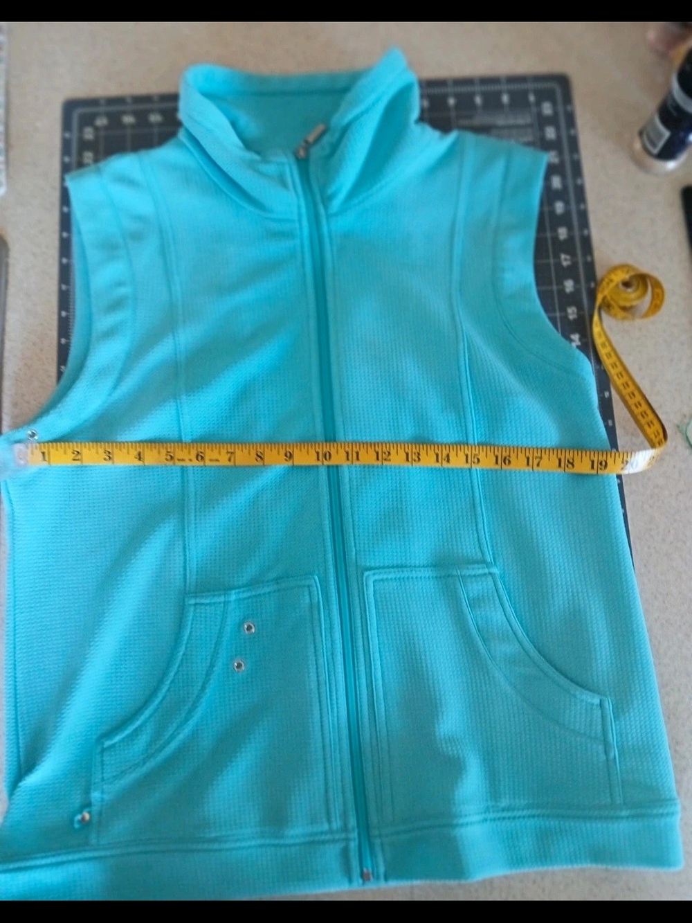 Allison Daley Petite Top in Aqua Blue